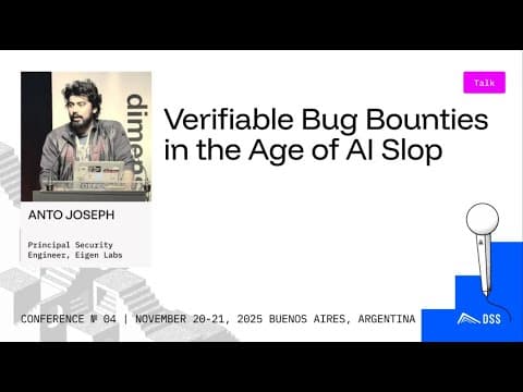 Verifiable Bug Bounties in the Age of AI slop