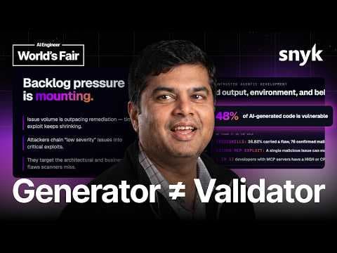 Through the AI Fog: The Architectural Decision Agentic Security Depends On — Manoj Nair, Snyk