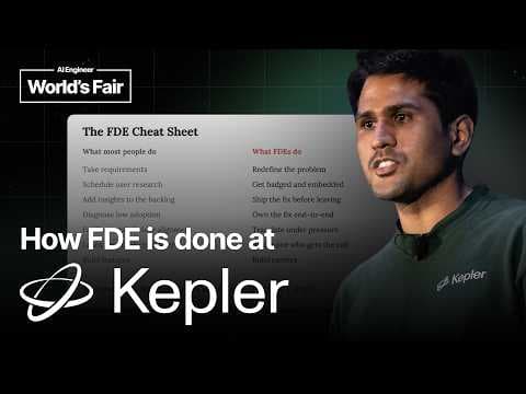 How Forward Deployed Engineering is done at Kepler — Vinoo Ganesh