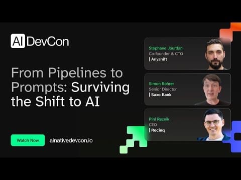 Stephane Jourdan, Simon Rohrer & Pini Reznik - From Pipelines to Prompts: Surviving the Shift to AI