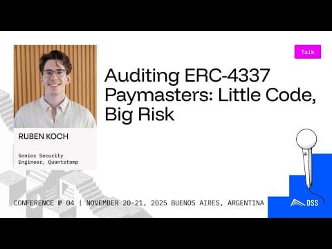 Auditing ERC-4337 Paymasters: Little Code, Big Risk