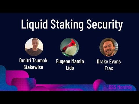 DSS Monthly: Liquid Staking Security with Lido, Stakewise, Frax