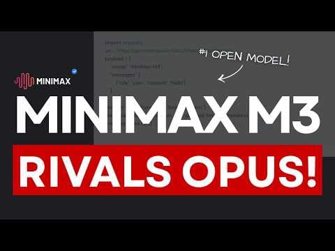 MiniMax M3: Rivals Opus, 17x Cheaper, Fully Open!