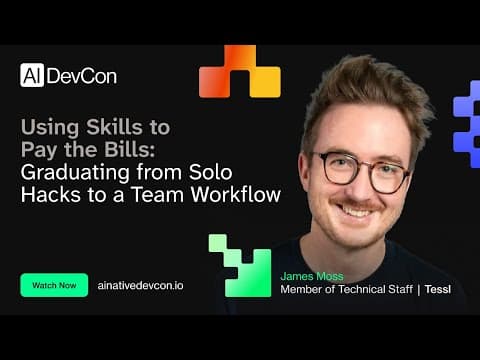 James Moss - Using skills to pay the bills: graduating from solo hacks to a team workflow - DevCon26