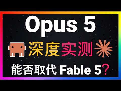 🚀Claude Opus 5深度实测！编程能力超越Fable 5！Token价格与4.8完全持平！从一张平面图生成可探索3D住宅，到Godot游戏开发，到原生Android应用，编程能力究竟有多强？
