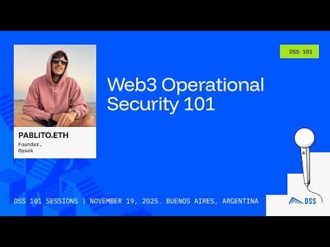 DeFi Security 101 2025 - Web3 Operational Security 101