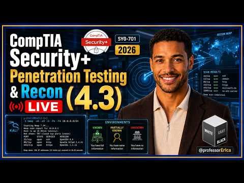 CompTIA Security+ Penetration Testing & Recon LIVE (4.3)