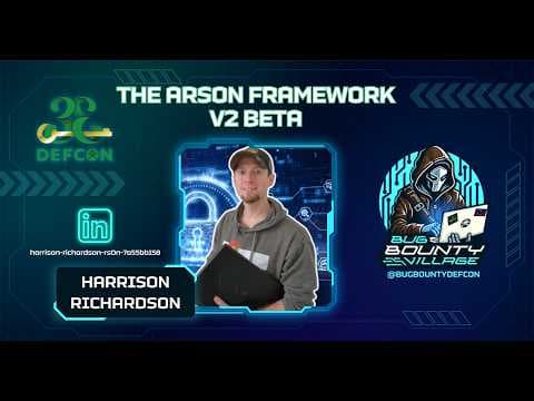 The Ars0n Framework V2 BETA by Harrison Richardson | Bug Bounty Village, DEF CON 33