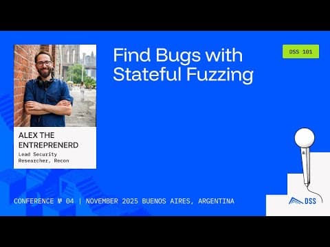 DeFi Security 101 2025 - Find Bugs with Stateful Fuzzing, Alex the Entreprenerd, Recon