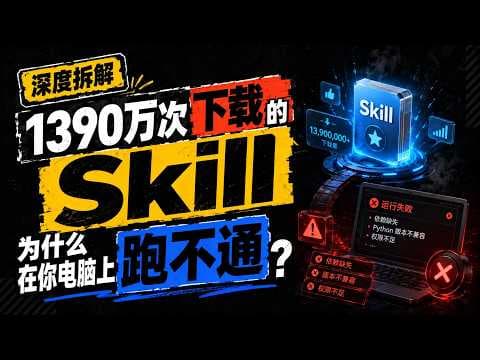 1390万次下载的 Skill 为什么在你电脑上跑不通？