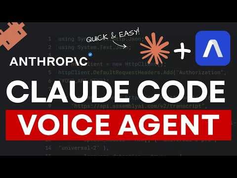 Claude Code + AssemblyAI: The Easiest Voice Agent You Can Build!