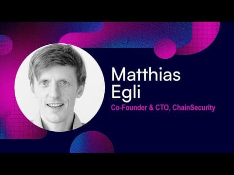 DeFi security Summit  2023 - Session 12: Vulnerabilities & Exploits - Matthias Egli