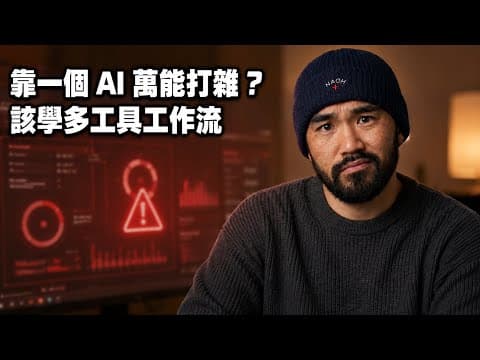 如果你還在靠一個最強 AI 做萬能打雜工，你要學學「多工具工作流」了