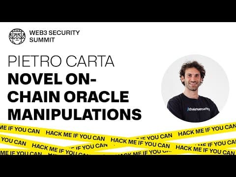 Novel on-chain oracle manipulations — Pietro Carta | ChainSecurity
