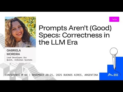 Prompts Aren’t (Good) Specs: Correctness in the LLM Era