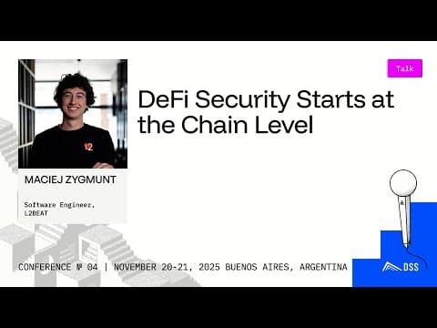 DeFi Security Starts at the Chain Level - DeFi Security Summit 2025