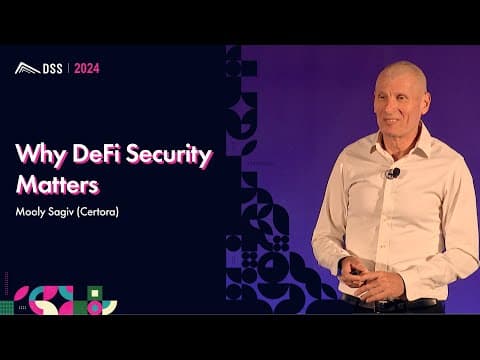 Why DeFi Security Matters | Mooly Sagiv (Certora)