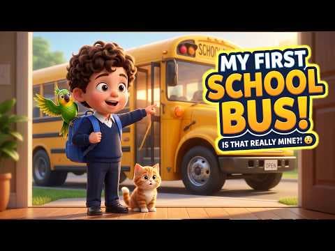 My First School Bus & Morning Routine | English Speaking Practice 🚌 Kids Animated Story
