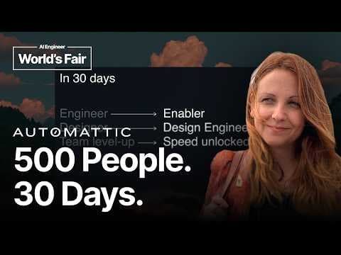 500 people vibe-coded for 30 days. I was one of them. - Sanja Grbic, Automattic