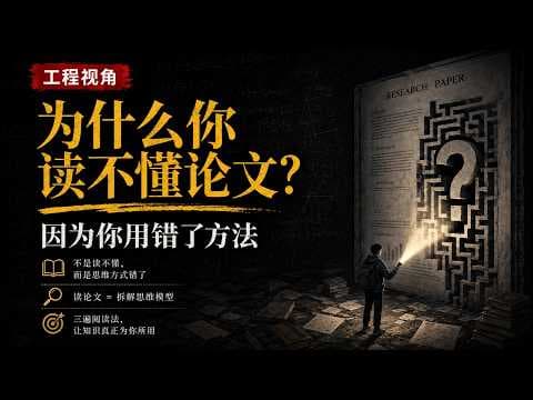 为什么你读不懂论文？因为你用错了方法