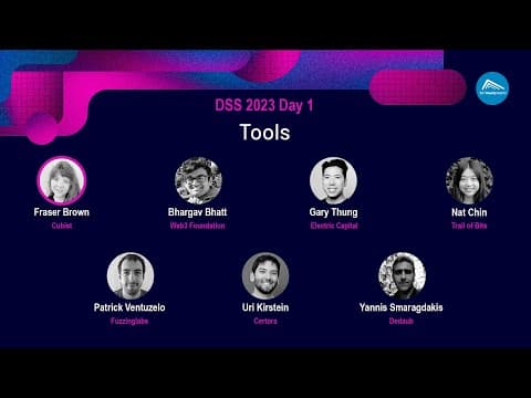 DeFi security Summit  2023 - Session 6: Tools Panel - Tools