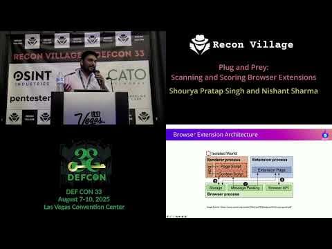 DEF CON 33 Recon Village - Plug and Prey Scanning and Scoring Browser Extensions - Nishant Sharma