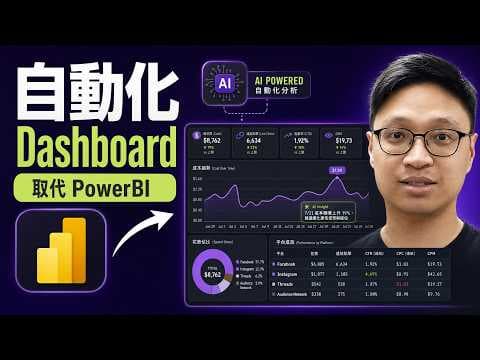 用 AI Agent 打造自動化 Dashboard！不用 Power BI 也能整合 Facebook & Google 廣告數據