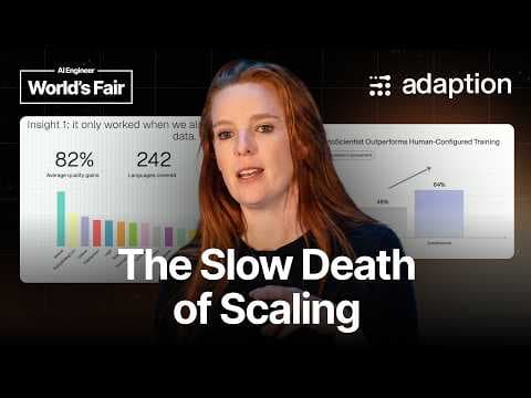 Adaption Labs: Gradient-Free Continual Learning — Sara Hooker, Adaption