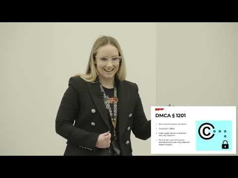 DEF CON 33 - Voting Village -  DMCA Security Research Exemption and Election Security - Tori Noble