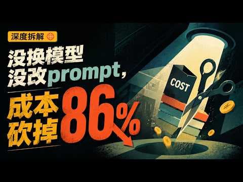 没换模型没改prompt，成本砍掉86%