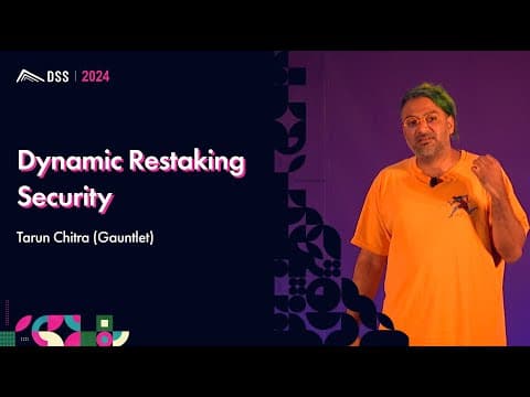 Dynamic Restaking Security | Tarun Chitra (Gauntlet)