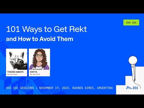 DeFi Security 101 2025 - 101 Ways to Get Rekt, and How to Avoid Them