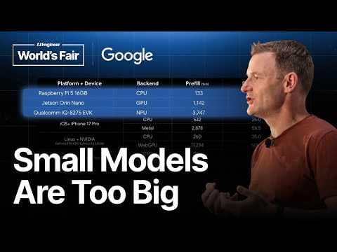 Why Large? Tiny LMs & Agents on Edge/Robotics — Cormac Brick, Google