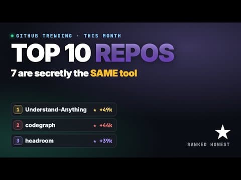I Ranked the Top 10 Trending GitHub Repos This Month (7 Are the Same Idea)