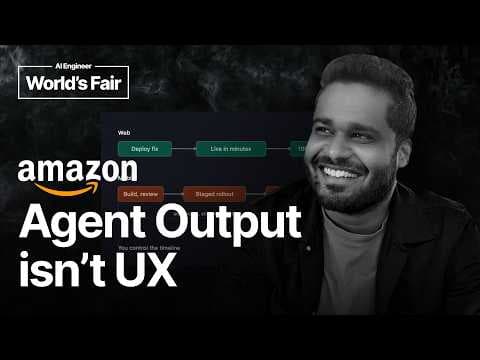 Agent Output Is Not UX: Rendering Layer Your LLM Pipeline Is Missing - Bala Ramdoss, Amazon Lens