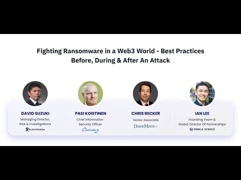 Fighting Ransomware in a Web3 World Best Practices Before, During & After an Attack