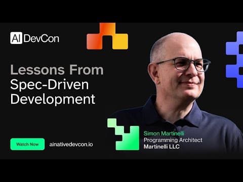 Simon Martinelli - Lessons from Spec-driven Development - AI Native DevCon June 2026
