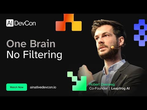 Robert Overweg - One Brain, No Filtering - AI Native DevCon June 2026
