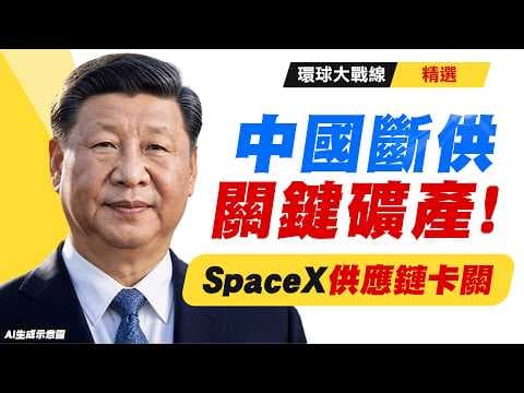 中國祭出中間產品斷供！SpaceX計畫驚爆立刻卡關 美軍工高科技供應鏈遭鎖喉 星鏈神話面臨崩盤｜#環球大戰線 #寰宇全視界