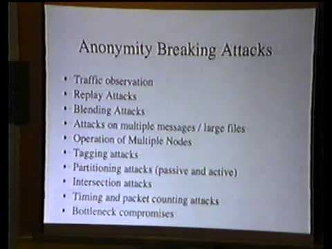 Black Hat USA 2003 - Attacks on Anonymity Systems (Practice)