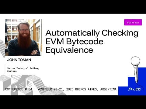 Concord: Automatically Checking EVM Bytecode Equivalence - DeFi Security Summit 2025