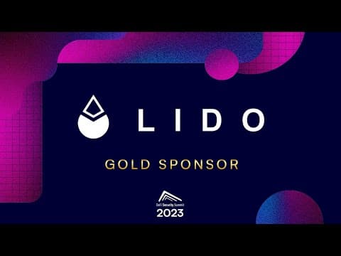 Lido - DeFi Security Summit 2023 gold sponsorship interviews