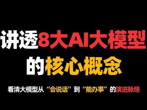 讲透8大AI核心概念：看清大模型从“会说话”到“能办事”的演进脉络