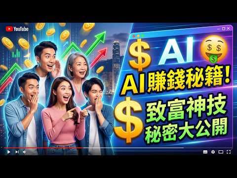用 AI 賺錢,90% 香港人都唔知!😱 一人公司時代來臨,教你 5 個方法用 AI 創造被動收入! 深度揭秘 2026 賺錢新玩法!💰🤖