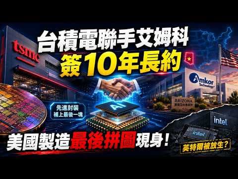 台積電聯手艾姆科簽10年長約!英特爾慘遭放生?美國製造最後一塊拼圖現身!🚀