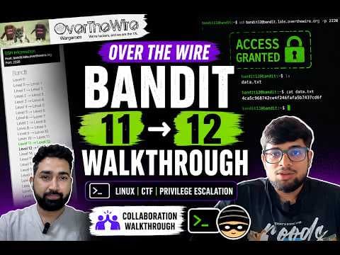 OverTheWire Bandit Level 11-12 Complete Walkthrough | Cyber Security Training with