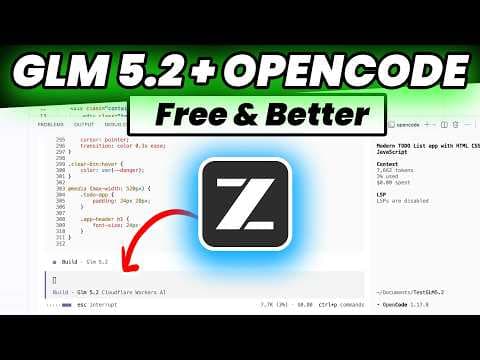 USE GLM 5.2 for FREE in OpenCode (CloudFlare Workers AI Tutorial)