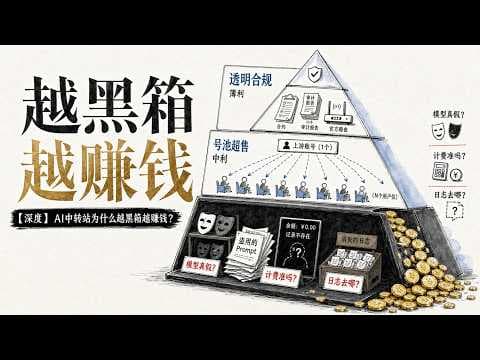 深扒AI中轉站為什麼越黑箱越賺錢?|Claude|GPT|Gemini|Token|中转站|