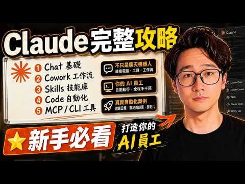 Claude Cowork/Code保姆級完整教學:從入門到進階,自動生成內容、網頁和工作流,快速打造你的AI員工