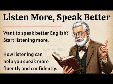 Listen More, Speak Better | The Secret to English Fluency | Speak English Confidently ✅️